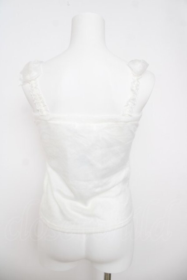 画像2: LIZ LISA / オーガンジーリボンキャミソール 0 オフ白 Y-26-03-24-009-LO-TO-SZ-ZY (2)
