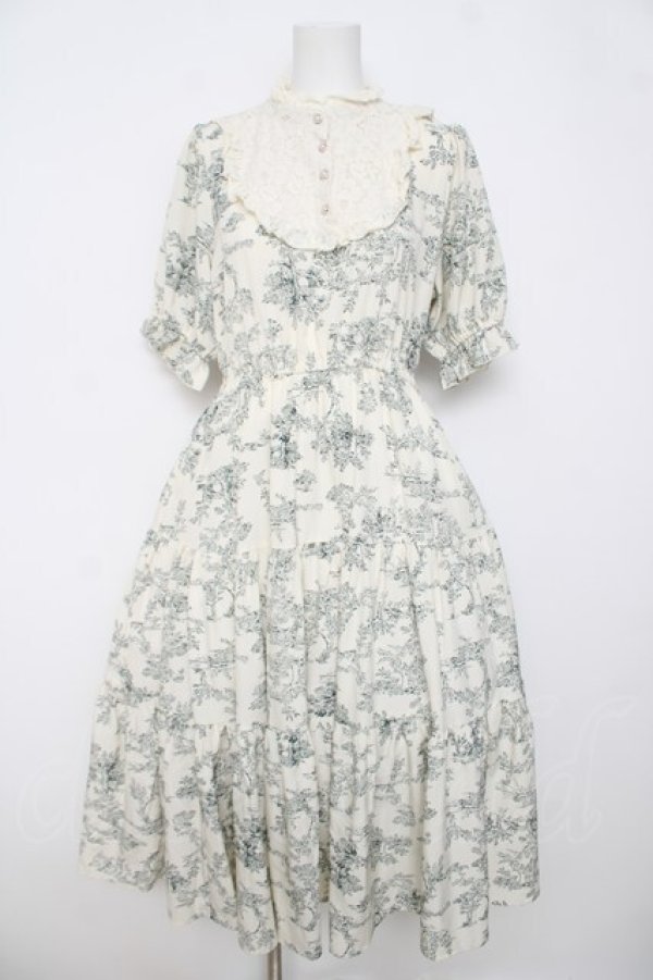 画像1: m petit by misako / TT*AMトワルドジュイワンピース L 淡緑 Y-26-03-24-078-LO-OP-SZ-ZY (1)