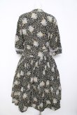 画像2: PINK HOUSE / クローバー&シロツメクサワンピース F ブラック Y-26-03-24-079-LO-OP-SZ-ZY (2)