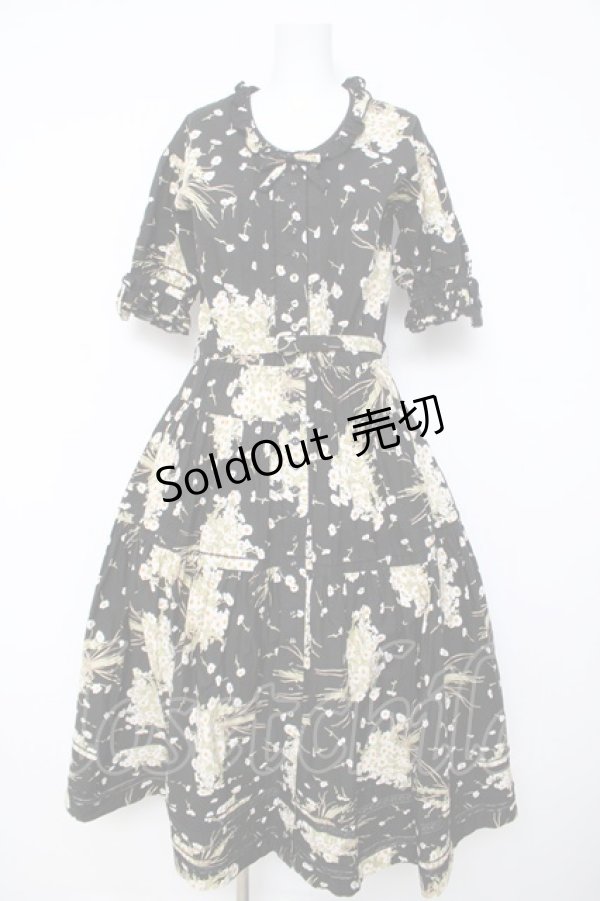 画像1: WONDERFUL WORLD / ひな菊ワンピース F ブラック Y-26-03-24-080-LO-OP-SZ-ZY (1)