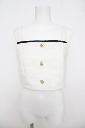 画像: Ank Rouge / ブロードツイードビスチェ M ホワイト Y-26-03-24-010-CA-TO-SZ-ZY