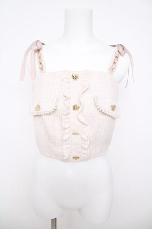 画像: LIZ LISA / チェーンストラップツイードビスチェ 0 ベージュ Y-26-03-24-011-LO-OP-SZ-ZY