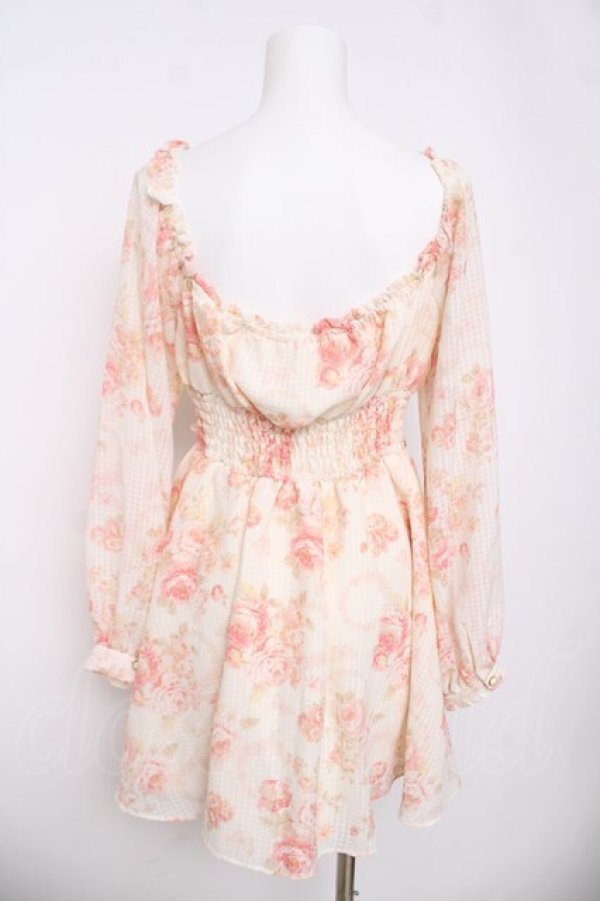 画像2: LIZ LISA / オフショルローズ柄ワンピース 0 オフ Y-26-03-24-086-LO-OP-SZ-ZY (2)