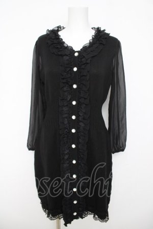 画像: JESUS DIAMANTE / マドモアゼルエレガンスニットワンピース 40 ブラック Y-26-03-24-090-JE-OP-SZ-ZY