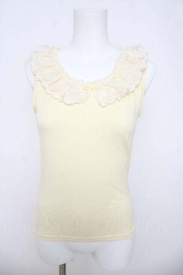 画像1: LIZ LISA / スカラップ襟タンクトップ 0 イエロー Y-26-03-24-012-LO-TO-SZ-ZY (1)