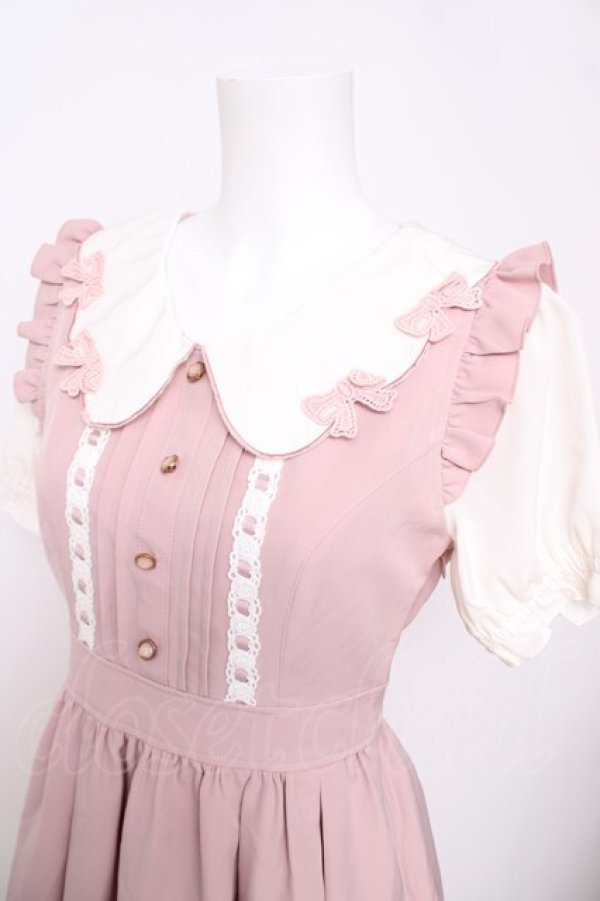 画像3: LIZ LISA / スカラップリボンレースワンピース 0 ピンク Y-26-03-24-093-LO-OP-SZ-ZY (3)