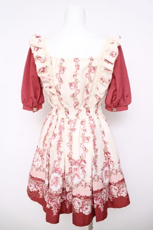 画像2: LIZ LISA / トゥシューズラビット柄ワンピース 0 オフ/ワイン Y-26-03-24-094-LO-OP-SZ-ZY (2)