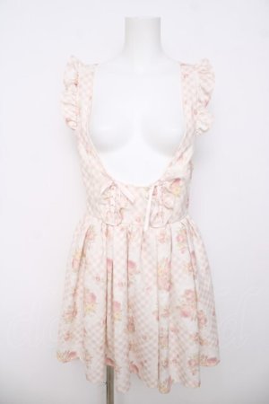 画像: LIZ LISA / My Melodyキュンキュンギンガム花柄ジャンスカ 0 ピンク Y-26-03-24-098-LO-SK-SZ-ZY