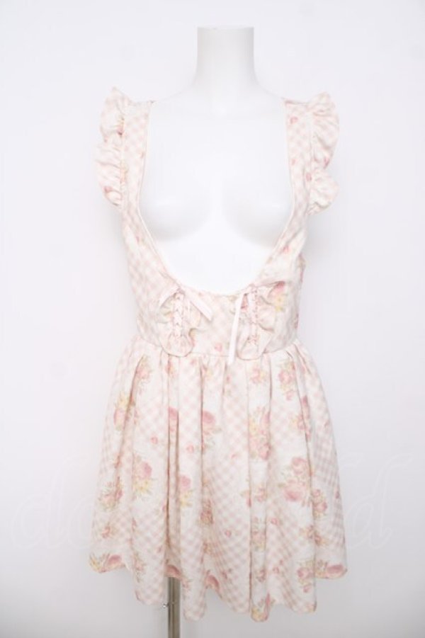 画像1: LIZ LISA / My Melodyキュンキュンギンガム花柄ジャンスカ 0 ピンク Y-26-03-24-098-LO-SK-SZ-ZY (1)