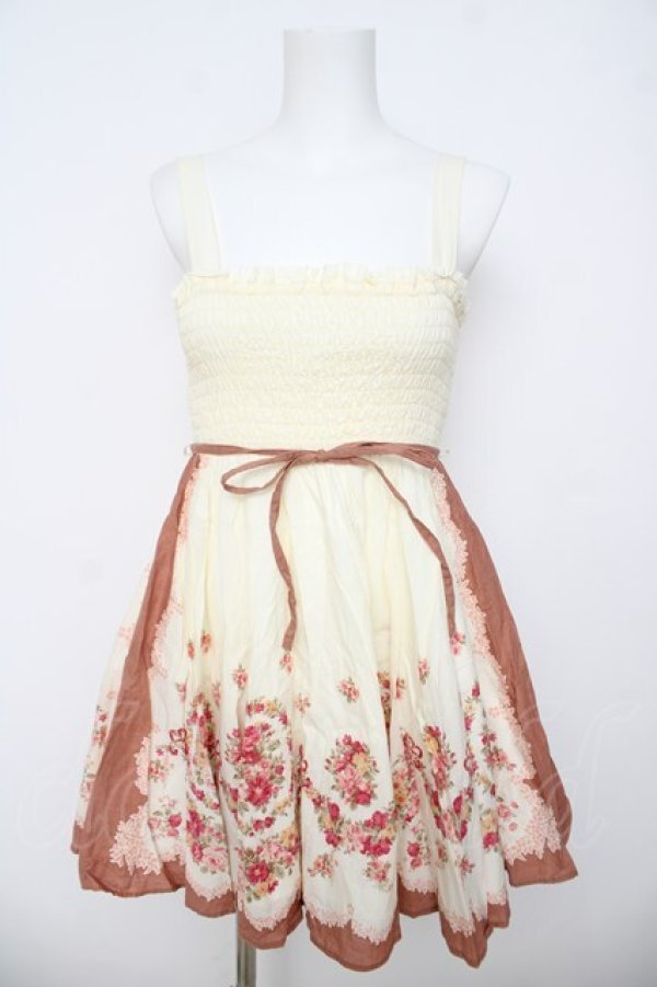 画像1: LIZ LISA / スカーフ柄ワンピース 0 オフ Y-26-03-24-101-LO-OP-SZ-ZY (1)