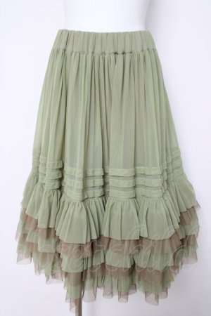 画像: Juliette et Justine / Petale de rose Skirt F ミントグリーン Y-26-03-24-104-CL-SK-SZ-ZY