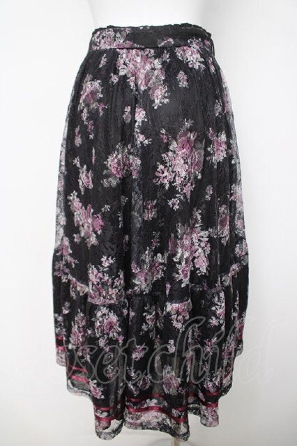 画像2: axes femme / フラワーレーススカート F 黒 Y-26-03-24-105-AX-SK-SZ-ZY (2)