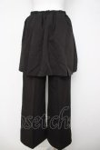画像2: axes femme / チャイナ釦付きレイヤードパンツ  黒 Y-26-03-24-106-AX-PA-SZ-ZY (2)