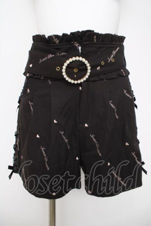 画像: LIZ LISA / メッセージキュロットパンツ 0 黒 Y-26-03-24-112-LO-PA-SZ-ZY