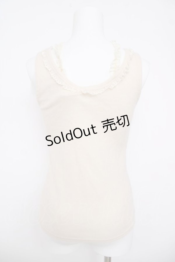 画像2: LIZ LISA / パールデザインクロス起毛タンクトップ 0 アイボリー Y-26-03-24-014-LO-TO-SZ-ZY (2)