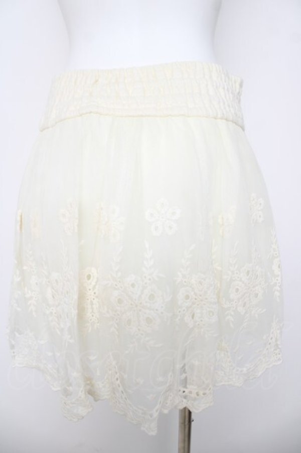 画像2: LIZ LISA / 刺繍チュールスカパン 0 アイボリー Y-26-03-24-116-LO-SK-SZ-ZY (2)