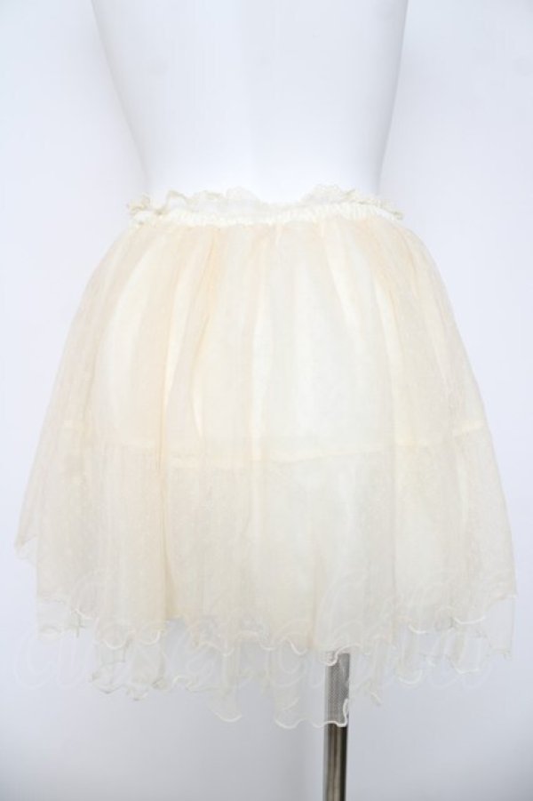 画像2: LIZ　LISA / ミニリボン付きチュールスカート 0 アイボリー Y-26-03-24-117-LO-SK-SZ-ZY (2)