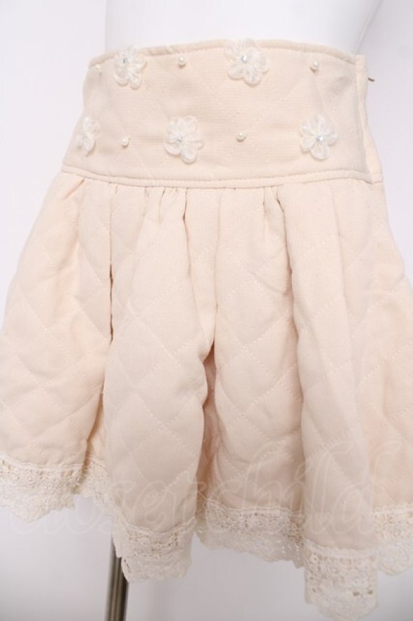 画像3: LIZ LISA / お花モチーフ付きキルティングスカパン 0 アイボリー Y-26-03-24-118-LO-PA-SZ-ZY (3)