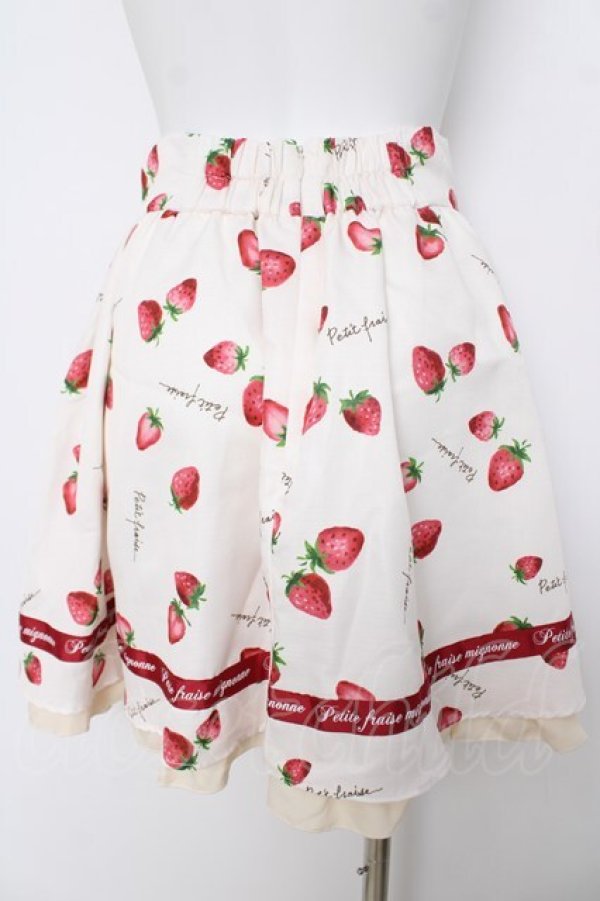 画像2: Ank Rouge / FancyStrawberryフレアギャザースカート M オフシロ Y-26-03-24-124-CA-SK-SZ-ZY (2)