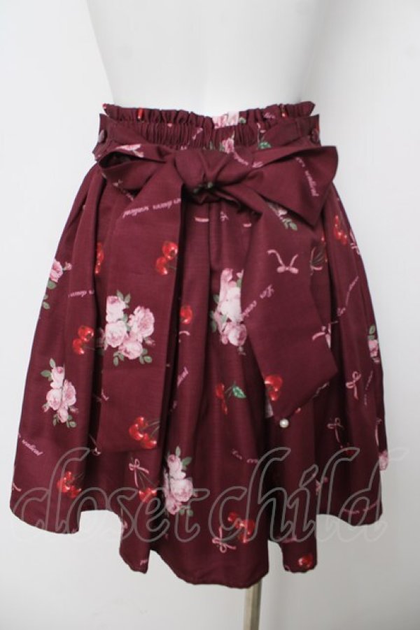 画像2: Ank Rouge / Cherry Roseスカート M ボルドー Y-26-03-24-127-CA-SK-SZ-ZY (2)