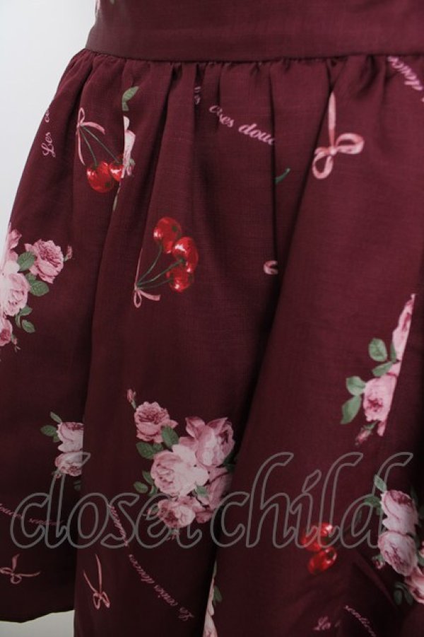 画像3: Ank Rouge / Cherry Roseスカート M ボルドー Y-26-03-24-127-CA-SK-SZ-ZY (3)