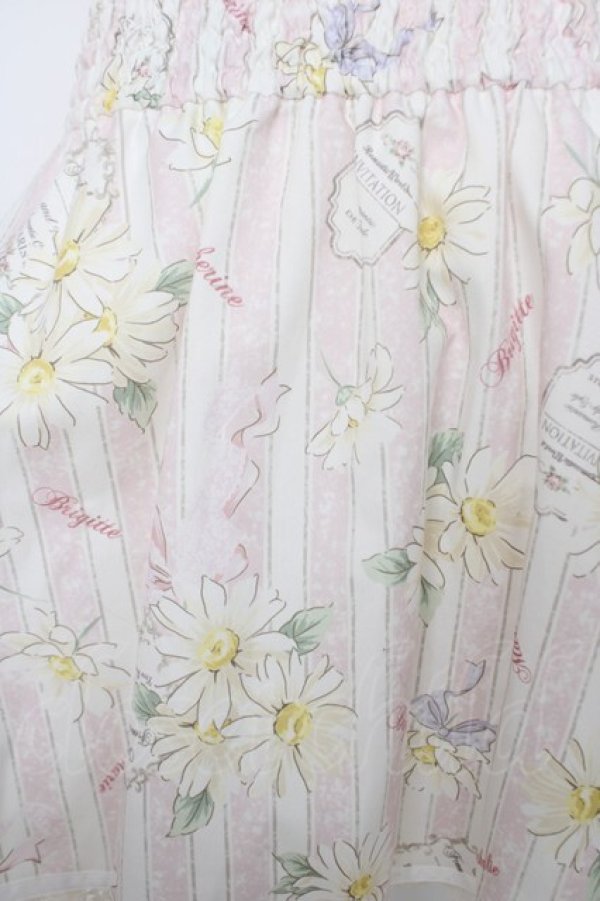 画像3: LIZ LISA / ストライプマーガレット柄スカート 0 ピンク Y-26-03-24-129-LO-SK-SZ-ZY (3)