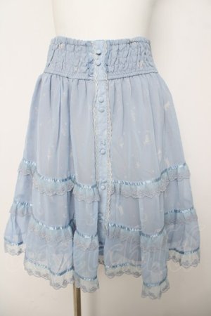 画像: axes femme / ムーンキャットティアードスカート M サックス Y-26-03-24-130-AX-SK-SZ-ZY