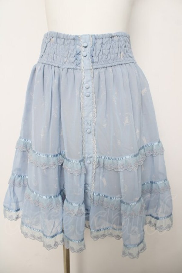 画像1: axes femme / ムーンキャットティアードスカート M サックス Y-26-03-24-130-AX-SK-SZ-ZY (1)