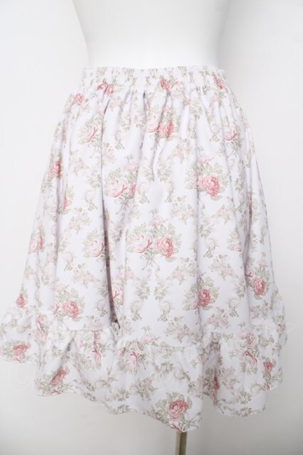 画像2: mellfy memory / Princess Rococo Rose lace スカート S ピンク Y-26-03-24-131-LO-SK-SZ-ZY (2)