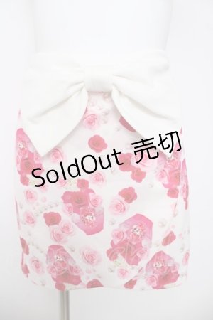 画像: Princess Melody / パフュームボトルローズスカート  白/ピンク Y-26-03-24-133-EL-SK-SZ-ZY