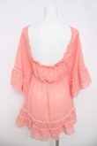 画像2: LIZ LISA / シャーリングオフショルトップス 0 コーラルピンク Y-26-03-24-017-LO-TO-SZ-ZY (2)