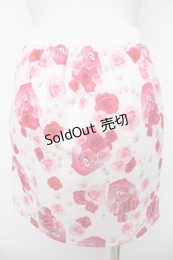 画像2: Princess Melody / パフュームボトルローズスカート  白/ピンク Y-26-03-24-133-EL-SK-SZ-ZY (2)