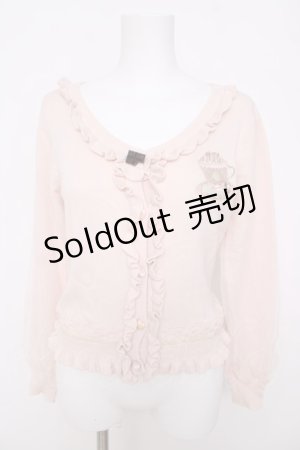 画像: LIZ LISA / スウィートラテ柄カーディガン 0 ピンク Y-26-03-24-020-LO-TO-SZ-ZY