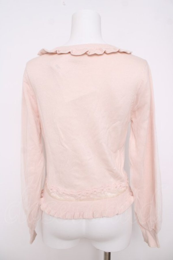 画像2: LIZ LISA / スウィートラテ柄カーディガン 0 ピンク Y-26-03-24-020-LO-TO-SZ-ZY (2)