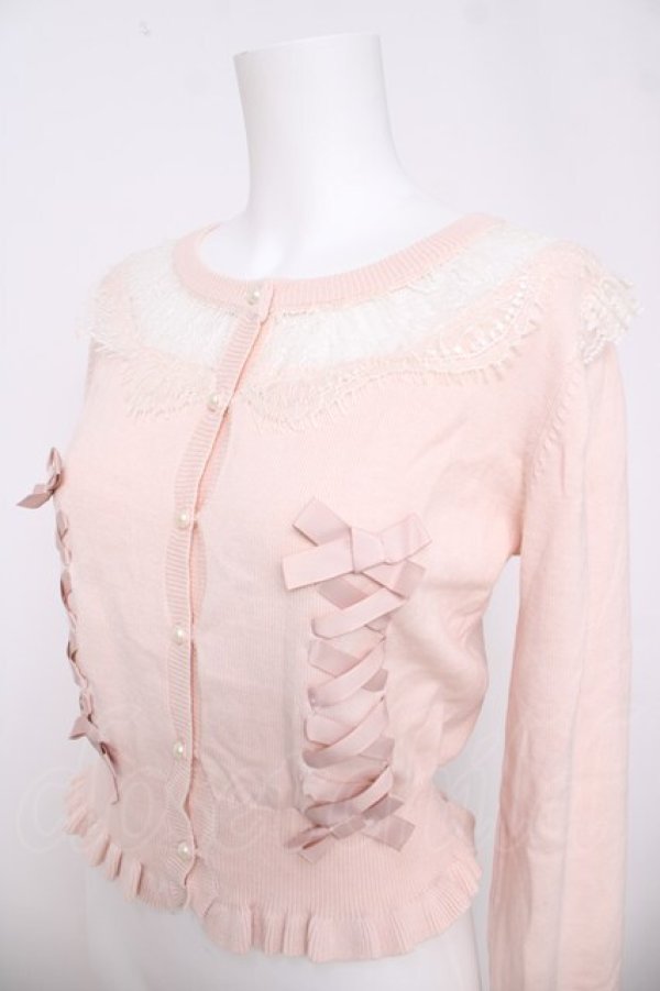画像3: LIZ LISA / レースアップカーディガン 0 ピンク Y-26-03-24-021-LO-TO-SZ-ZY (3)
