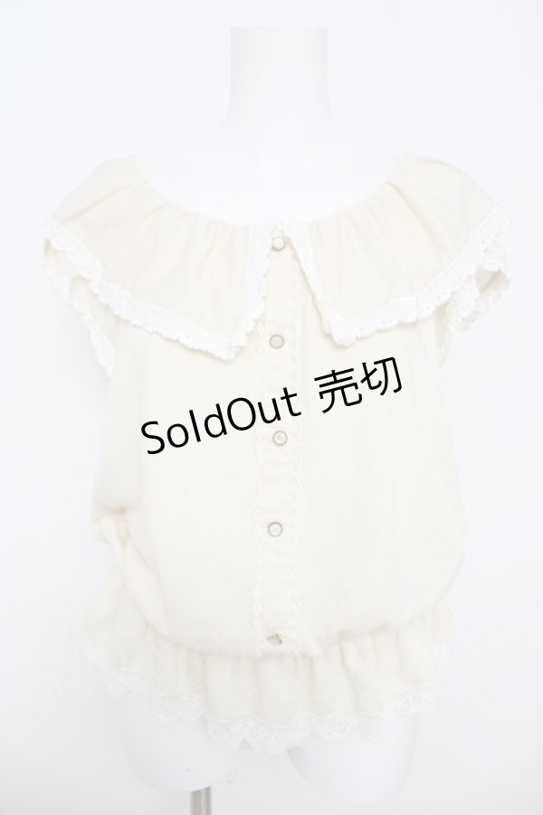 画像1: CECIL McBEE / 裾フリルブラウス風トップス M 生成り Y-26-03-24-025-LO-TO-SZ-ZY (1)