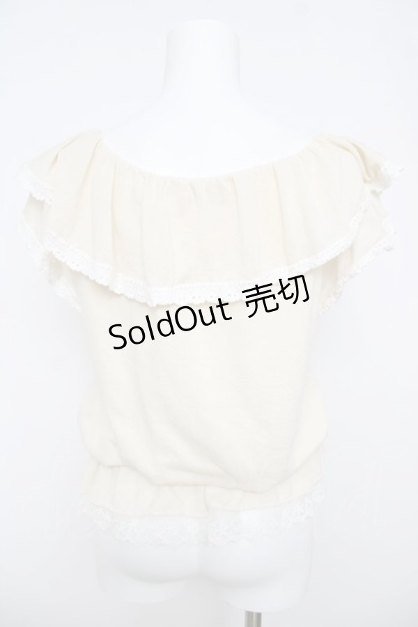 画像2: CECIL McBEE / 裾フリルブラウス風トップス M 生成り Y-26-03-24-025-LO-TO-SZ-ZY (2)