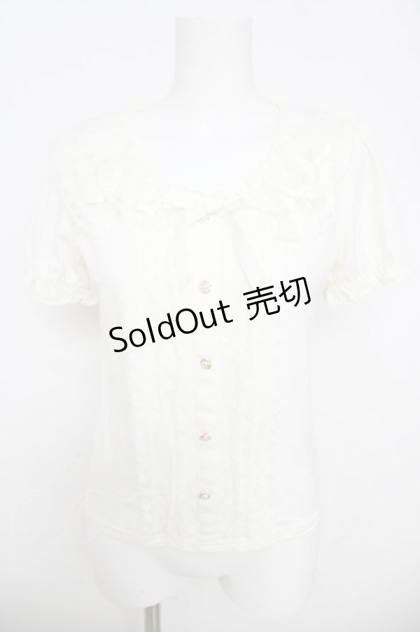 画像1: LIZ LISA / レース衿カットトップス 0 白 Y-26-03-24-027-LO-TO-SZ-ZY (1)