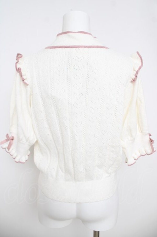 画像2: LIZ LISA / ハートボウタイニット 0 白/ピンク Y-26-03-24-028-LO-TO-SZ-ZY (2)