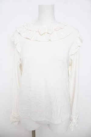 画像: axes femme kawaii / フリルリボンカットプル M 白 Y-26-03-24-031-AX-TO-SZ-ZY