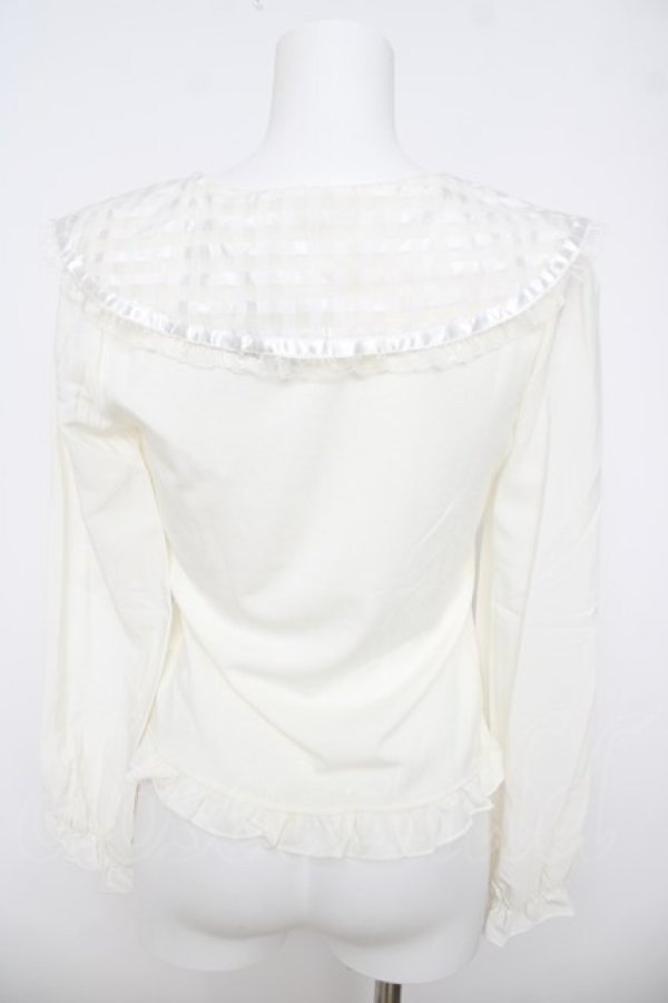 画像2: LIZ LISA / シアーギンガムチェックトップス 0 白 Y-26-03-24-032-LO-TO-SZ-ZY (2)