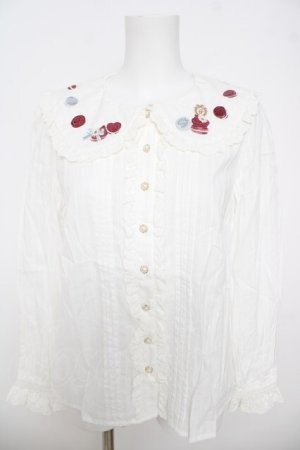 画像: Amavel / macaron TeaPartyブラウス F 白 Y-26-03-24-033-CA-BL-SZ-ZY