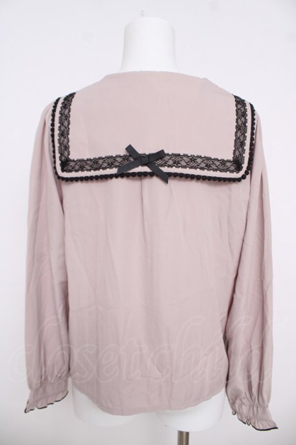 画像2: LIZ LISA / スクエアセーラーカラーブラウス 0 ピンク Y-26-03-24-036-LO-BL-SZ-ZY (2)