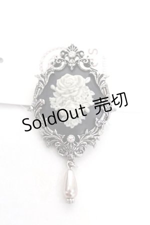 画像: axes femme / ヴィクトリアンカメオブローチ  黒 Y-26-03-24-004-AX-ZA-SZ-ZY