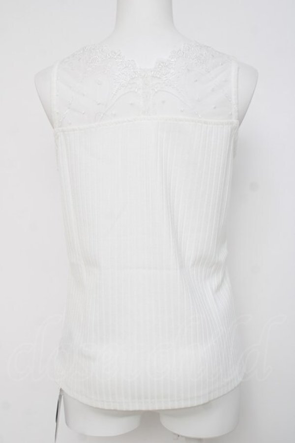 画像2: axes femme / 吸水速乾チュールレースタンク F 生成り Y-26-03-26-038-AX-TO-SZ-ZY (2)