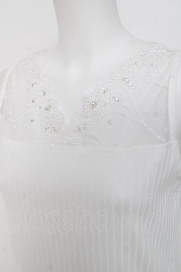 画像3: axes femme / 吸水速乾チュールレースタンク F 生成り Y-26-03-26-038-AX-TO-SZ-ZY (3)