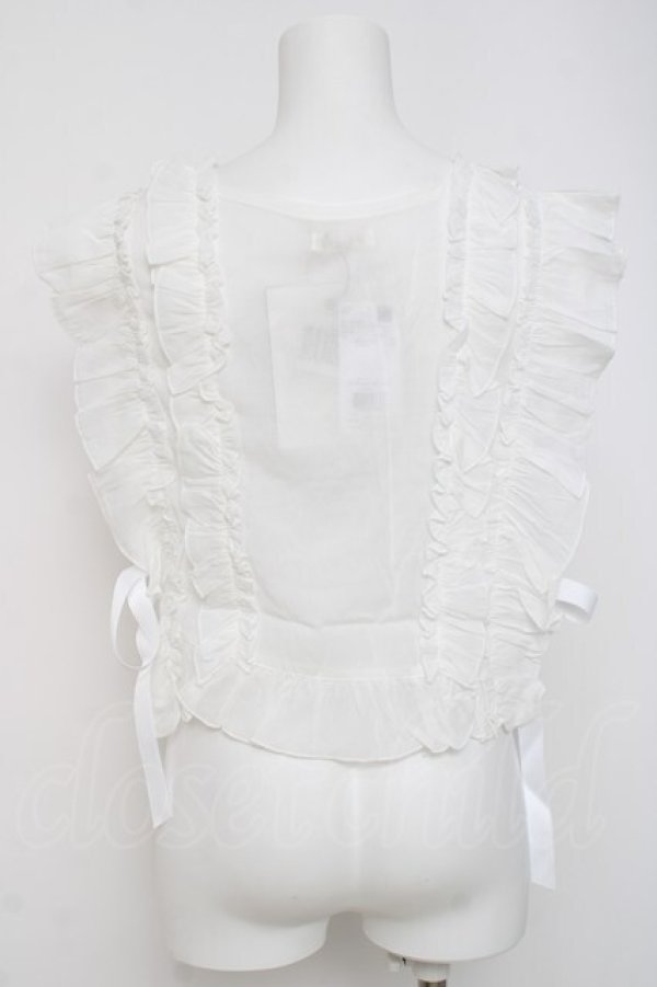 画像3: axes femme / サイドリボンフリルベスト F 白 Y-26-03-26-039-AX-TO-SZ-ZY (3)