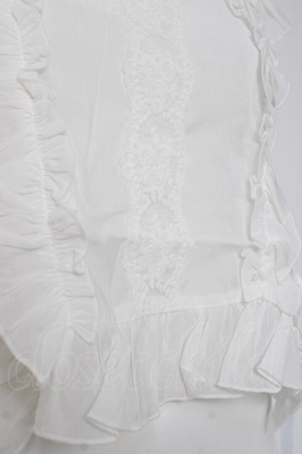 画像4: axes femme / サイドリボンフリルベスト F 白 Y-26-03-26-039-AX-TO-SZ-ZY (4)