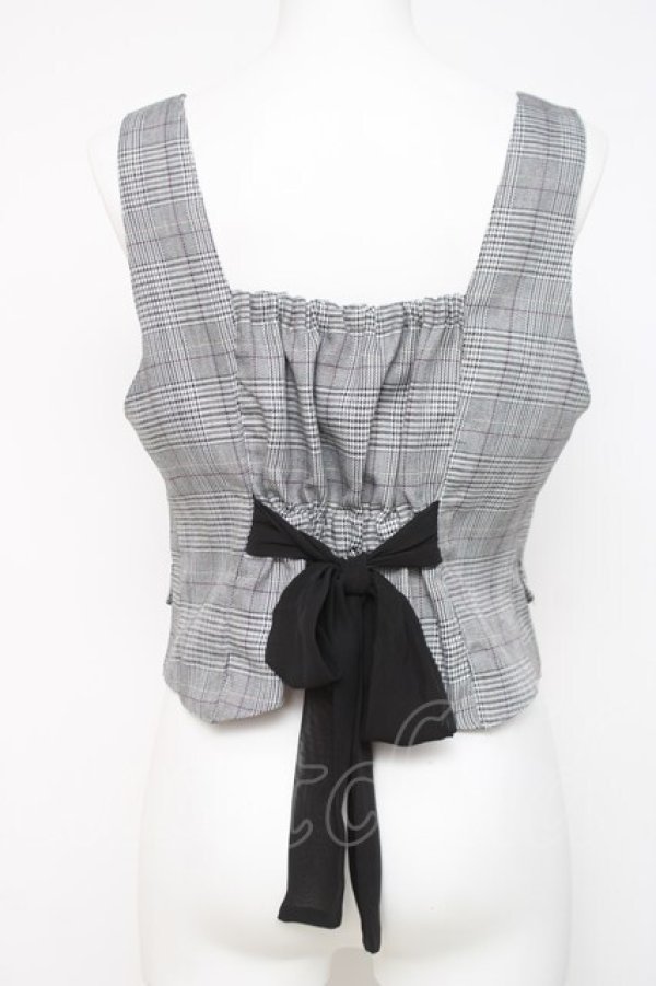 画像3: axes femme POETIQUE / フロントジップショートベスト M グレー Y-26-03-26-041-AX-TO-SZ-ZY (3)