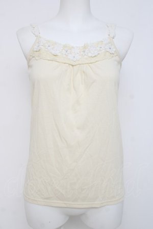画像: axes femme / 花モチーフタンクトップ M 生成り Y-26-03-26-045-AX-TO-SZ-ZY